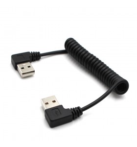 New Right Angel USB to 90 Degree Fast Charging Spring Sprial Cable